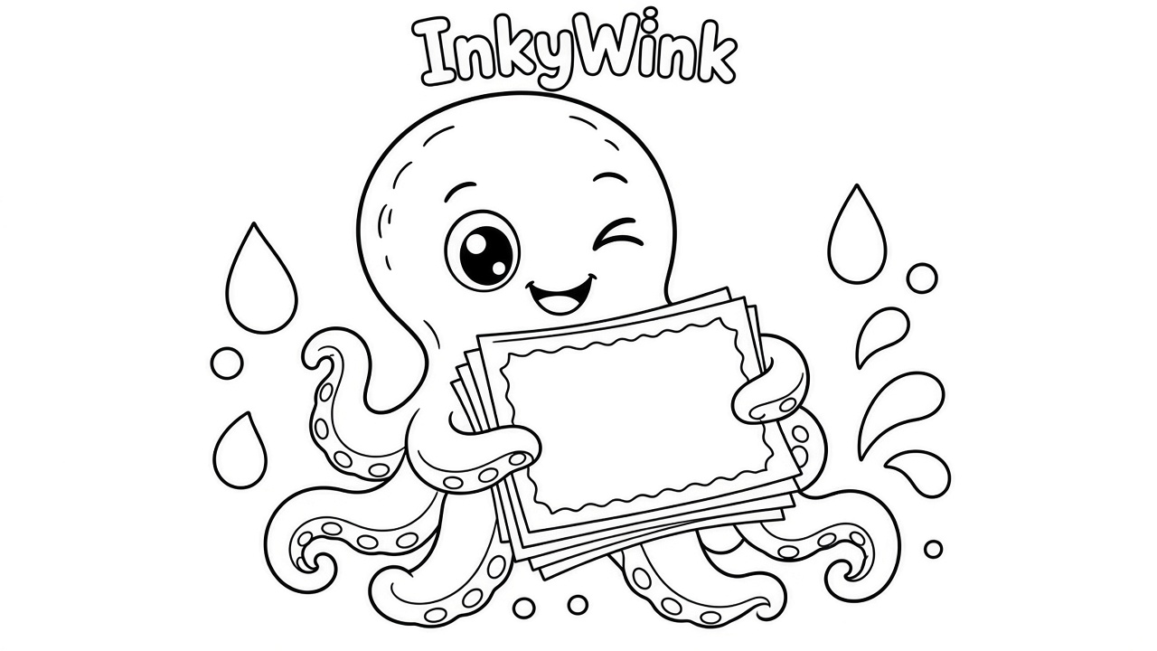 Free InkyWink octopus coloring page